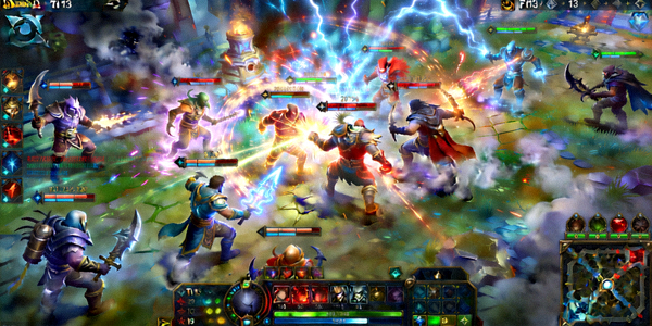 DOTA2国际邀请赛TI13比赛画面 - 游戏内英雄激烈团战场景